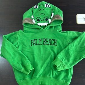 Kids Green Alligator Hoodie